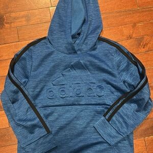 Adidas Navy Hoodie with Black Stripes